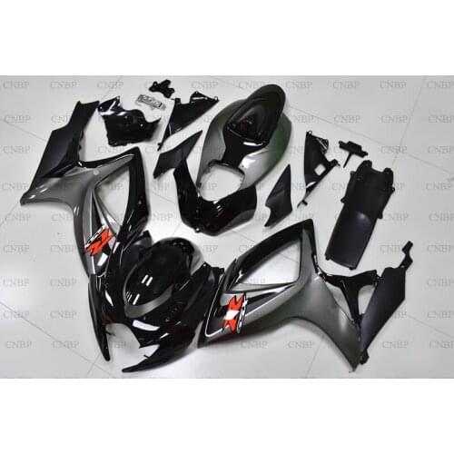 For Suzuki GSXR600 2006 - 2007 K6 Fairing GSX-R750 2006 Fairings GSX R 750 06 Silver Black Fairings