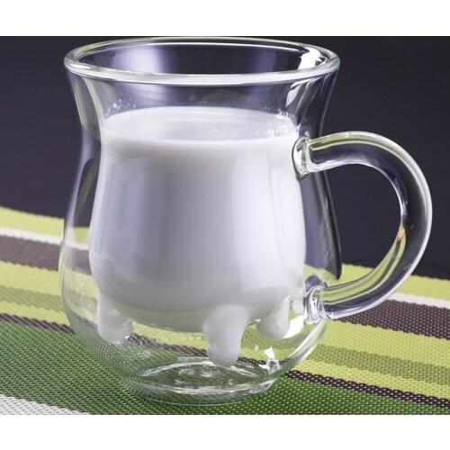 Double-layer Glass Coffee Cup High Borosilicate With Hand Espresso Glass Cup Heat-resistant Milk Cup Glassware Drinkware Cups