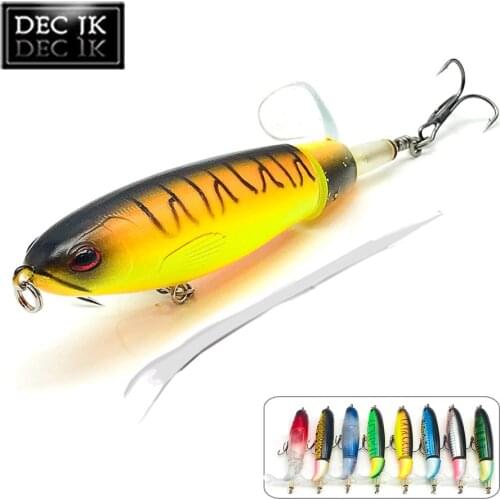 Whopper Popper Topwater/Surface Lure For Fishing Baubles/Wobblers/Tackle/Lures Hard Plopper Soft Rotating Tail Artificial Bait