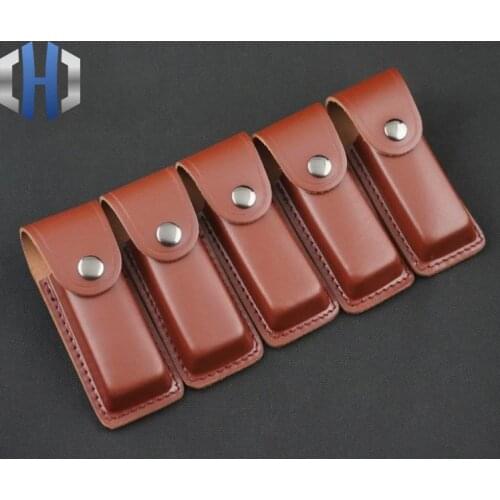 High-end Packaging Holster Leather Knives Packaging Gift Wrap Leather Case Knife Folding Sheath