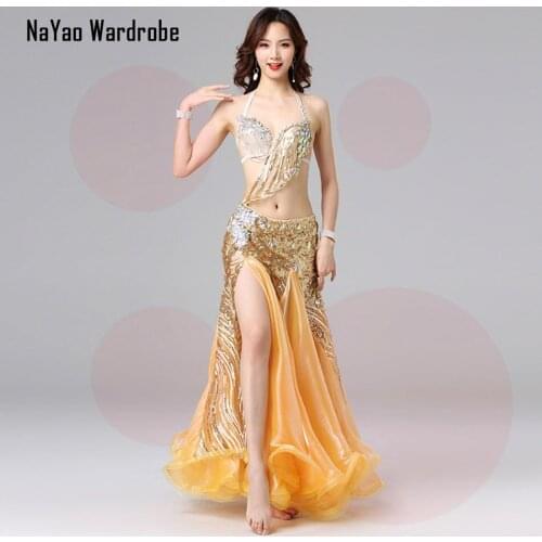 Belly dance dress Set Women Beautiful Bellydance costume Sparkling Sequin Shinning Artificial Diamond Dancing Performance 0018