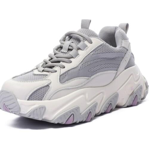 NEWDISCVR Thick bottom Womens Platform Sneakers 2020 autumn Fashion Genuine Leather Chunky Women Shoes Trainers Ladies Footwear