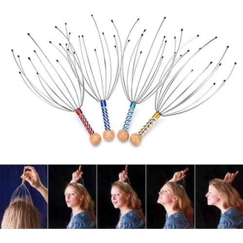 Head Massage Handy head Claw massager Neck Octopus Scalp Massagem tools Relax Stainless Manual ens Pain Relief Health Care