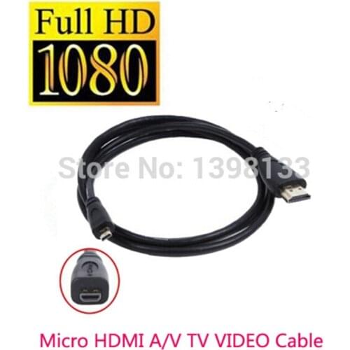 Micro HDMI-compatible 1.0m Cable to TV HDTV For Nikon Coolpix S9600 P600 S9700
