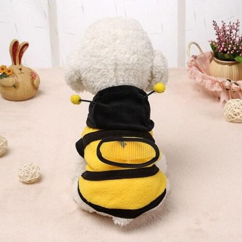 Cute Pet Clothes Bee Costume Coat Apparel Outfit Wings Cat Dog Puppy Cat Dress Up All Season Pet Accessories Cosplay Hoodies