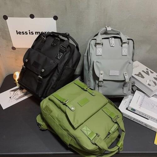 Fashion Mens Backpack Large Capacity School Bags For Teenager Boys Solid Color Large Capacity Portable Travel Backbag 2021