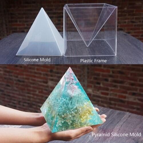 T8DE Super Large DIY Pyramid Resin Mold Set Large Silicone 3D Pyramid Molds Jewelry Making Mould Tools Home Decor 15cm/5.9"