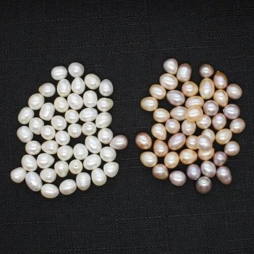 Natural Freshwater Pearl 9-10mm Glare Loose Beads Necklace Bracelet Earring DIY Trendy Fashion Jewelry Making Accessories 10 PCS