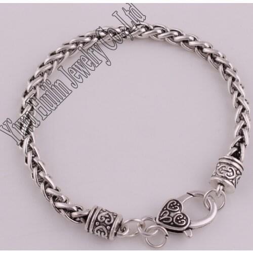 New Arrival rhodium plated zinc alloy link chain Lobster-claw-clasps