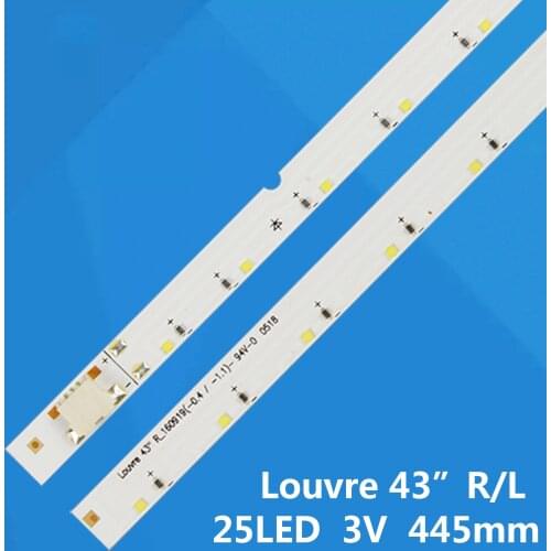 New 25 LED 445mm LED backlight strip V6LF_430SFA_LED25 V6LF_430SFB_LED25 UE43K5100AUXUA UA43K5100AKXZN CY-FK043BNEV1H UA43K5100
