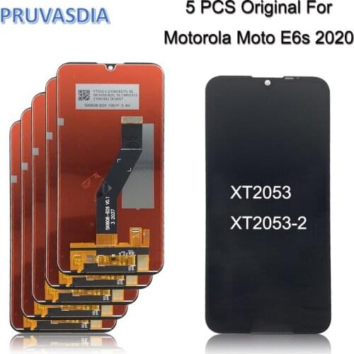 Wholesale 5 Piece/Lot Original E6S LCD For Motorola MOTO E6s 2020 LCD Screen Touch Assembly For MOTO E6S LCD Screen XT2053-1/2