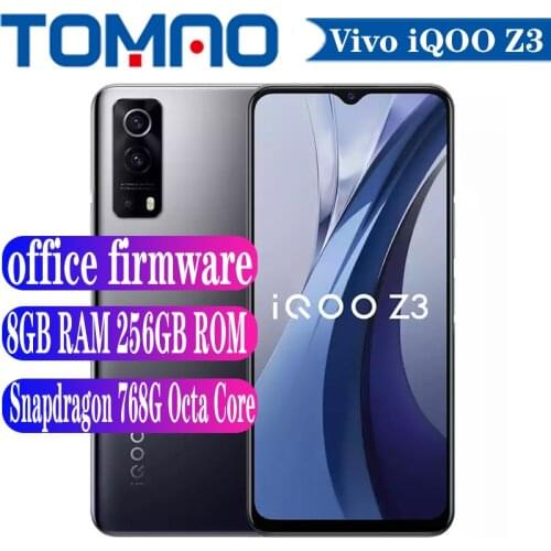 Original Official New Vivo IQOO Z3 5G Mobilephone Snapdragon 768G 4400Mah 55W 6.58 inch LCD 120Hz 64.0MP Android 11 Google play