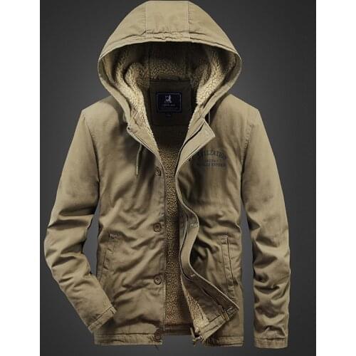 Fall/winter Padded Jacket Tooling Cotton-padded Jacket Mens Corduroy Lapel Pure Cotton Padded Jacket Casual Hooded Men Jacket