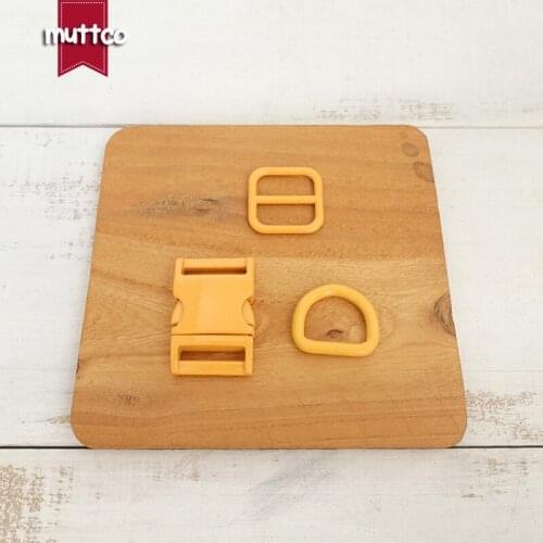 Retailing (metal buckle+adjust buckle+D ring) DIY dog collar orange 2.0cm diy metal buckle zinc alloy adjust buckle
