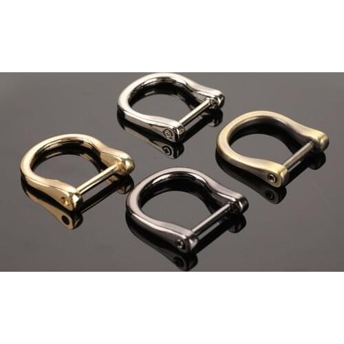 Detachable Removable Open Screw D Ring Buckle Shackle Clasp Leather Craft Bag