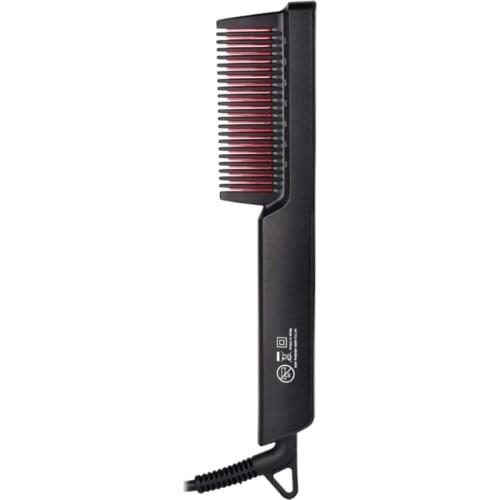 Hair Straightener Brush, Ionic Electric Hair Straightening Comb -6 Temp Setting