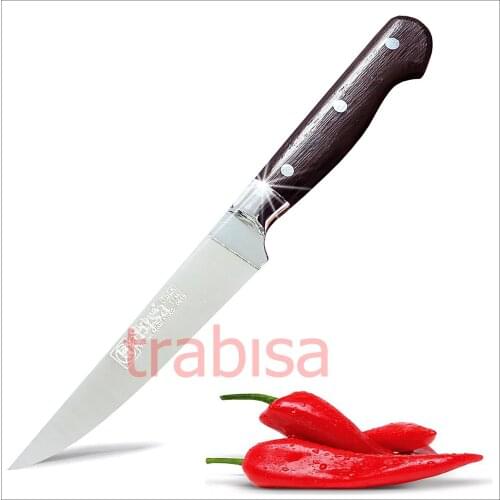 Surbisa 61002 Stainless Steel Handmade Wooden Handle Chef Kitchen Vegetable Fruit Sausage Slicing Knife Made in Turkey