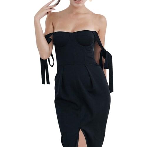 Women Summer Casual Sexy Suspender Dress, Solid Color Boat Neck Sleeveless Skin-friendly Split , Black/ Wine Red/ White