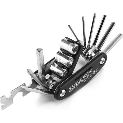 16 in 1 Carbon Steel Multifunction Mountain Bicycle Repair Kits Hex Wrench Screwdriver Bike Repair Tools
