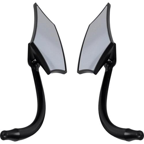 2pcs Motorcycle Motorbike Rearview Side Rear View Mirrors Smoke Blue Glass