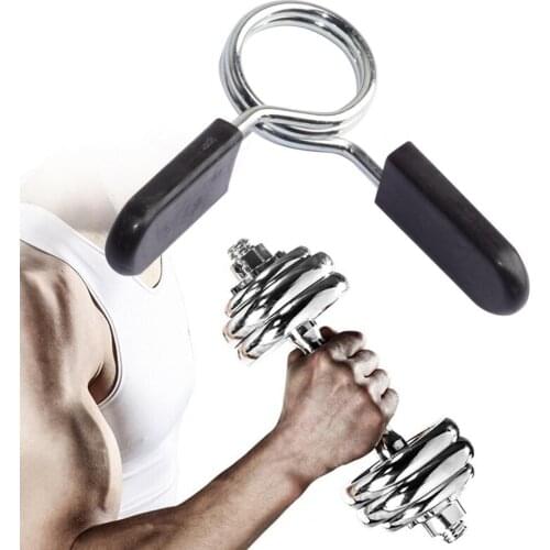 2 pcs barbell spring collars dumbbell barbell bar special circlip buckle labor-saving one-handed operation exercise accessories