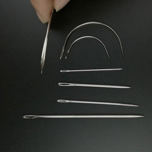 7 Pcs Long Curved Needle Weaving Head Sewing Needles for Hair Extension Tool Ordinary Small Packet Wholesale