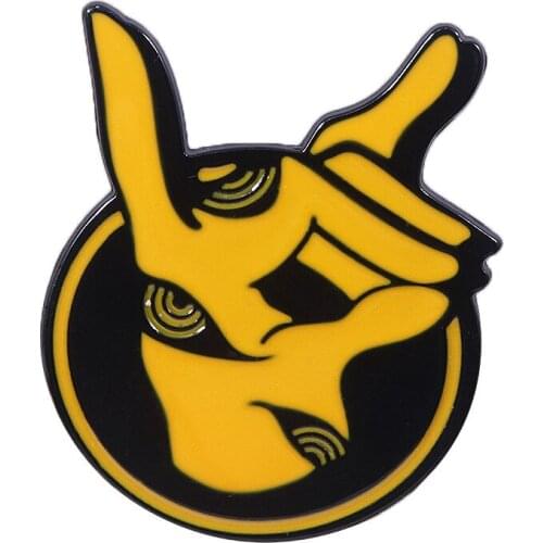 Anime Chainsaw Man Hayakawa Aki Fox Devil Gesture Cartoon Metal Enamel Backpack Coat Lapel Badge Brooch Pin Accessories