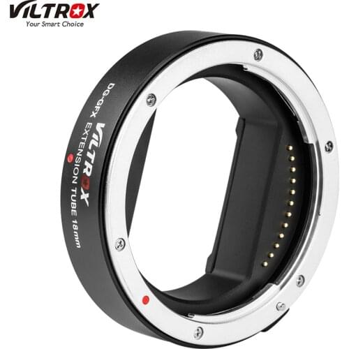 Viltrox 18mm Automatic Electronic Macro Extension Tube Adapter Ring for Fuji G-mount GFX Cameras/Lenses Support TTL Auto Focus