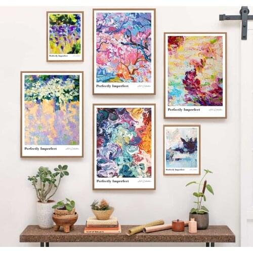 Colorful Minimalist Abstract Color Block Wall Art Canvas Painting Nordic Posters And Prints Wall Pictures For Living Room Decor