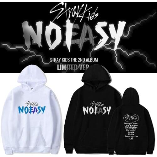 Stray kids Hoodies Sweatshirts NoEASY SKZ Hoodie Kpop Hip-Hop with Velvet Autumn Winter Hoodies
