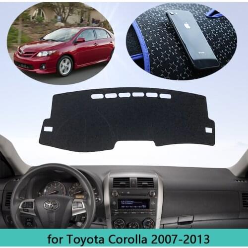 For Toyota Corolla E140 E150 2007~2013 Mat Dashboard Cover Car Accessories Pad Sunshade Dashmat Carpet 2008 2009 2010 2011 2012