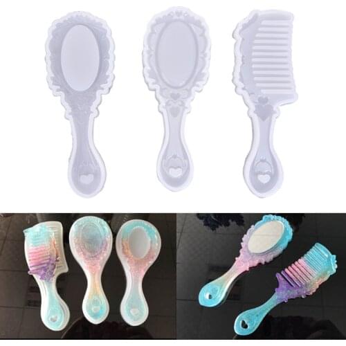 Cosmetic Tools Makeup Mirror Comb Silicone Mold DIY Hand Craft Making Tools Epoxy Resin Jewelry Making