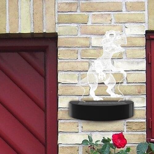 Creative Solar Powered Garden Stake Night Light Dinosaur Lamp Terraces Yard