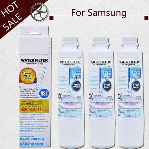 Hot! 3 Piece Activated Carbon Water Filter Refrigerator Water Filter Cartridge Replacement For Samsung Da29-00020b Haf-cin/exp