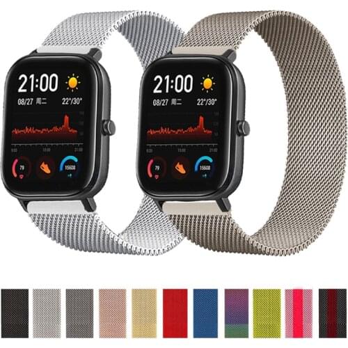 Magnetic Loop Strap For Xiaomi Huami Amazfit GTS 2 Mini/GTS 2E Smart Watch Metal Quick Release Band For Amazfit Neo/Bip S Correa