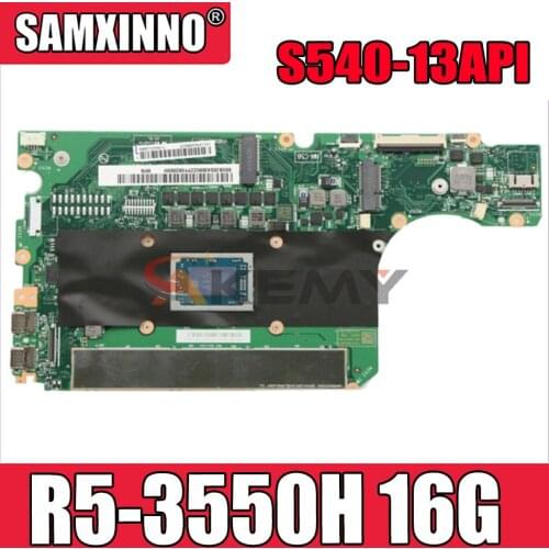 Mainboard For Lenovo ideapad S540-13API laptop motherboard with CPU R5 3550H UMA 16G RAM FRU 5B20S43058 100% test