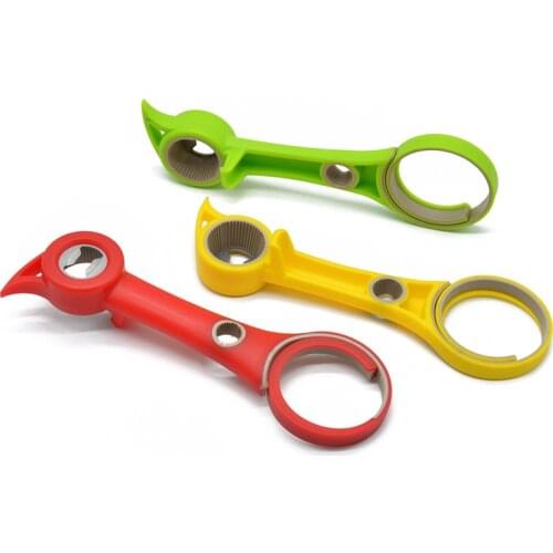 Bottle Opener Multifunctional 6 In 1 Jar Can Opener Plastic Bear Opener for Manual Open Cans Bottle Kitchen Accessories