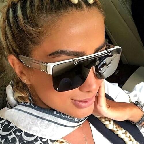 Newest Glamour Luxury Sunglasses For Women And Men Semi Rimless Designer Woman Sun Glasses Flip Up Fashion Brand Shades