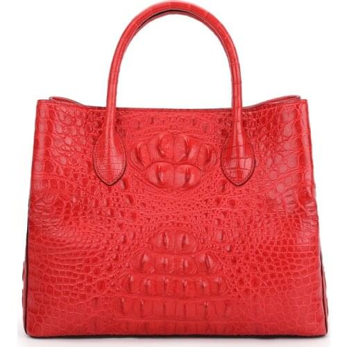 Crocodile Womens shoulder large Hand head back bone messenger genuine crossbody luxury handbags for women bags designer handbag