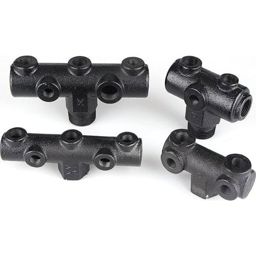 Cast Iron Air Compressor Switch Five/Six/Seven Outlet Pressure Regulator Valve Support Air Pump Assembly Pressure Gauge Stand