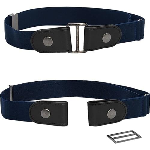 1pcs Unisex Buckle-free Belt Traceless Dress Ladies Slim Sports Jeans Waist Belt Womens Punk Elastic Invisible No Buckle Belt