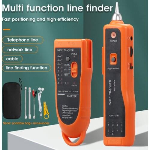 LAN Network Cable Tester Cat5 Cat6 RJ45 UTP STP Detector Line Finder Telephone Wire Tracker Tracer Diagnose Tone Tool Kit