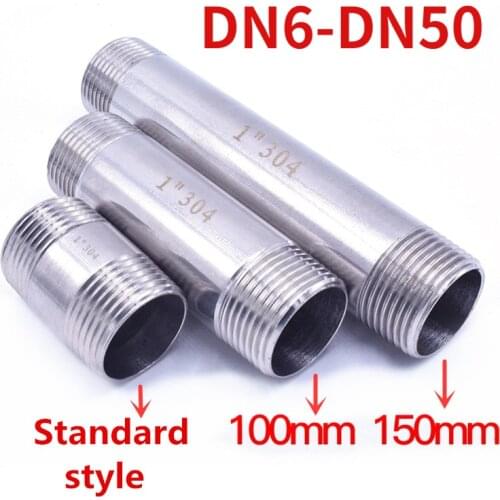 Water connection 1/8" 1/4" 3/8" 1/2" 3/4" 1" 1-1/4" 1-1/2" Male X Male Threaded Pipe Fittings Stainless Steel SS304