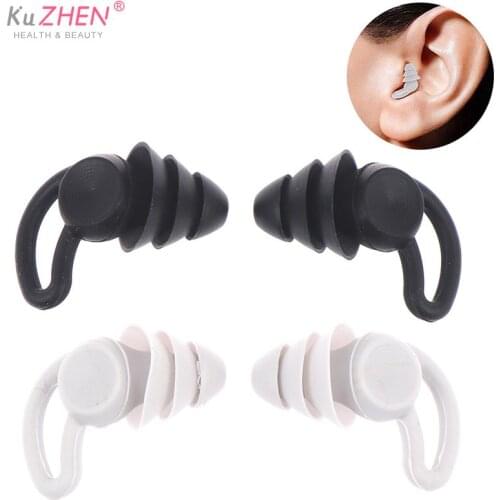 1Pair Reusable Ear Plug Comfortable Tapered Travel Sleep Prevention Earplugs Nano Silicone Insulation Sleep Sound Ear Protection