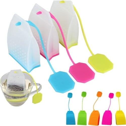 1Pcs Colorful Style Home Kitchen Tools Herbal Tea Infusers Tea Strainers Food Grade Silicone Teaware Filters Scented Tea Tools
