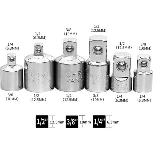 1pc Ratchet Wrench Socket Converter Head Sleeve Adapter 1/2" Big Fly To 3/8" Fly To 1/4" Steel to 1/4" To 1/2" To 3/8"