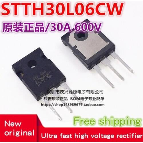 10pcs~50pcs/lot STTH30L06CW 30A 600V TO247 New original HIGH VOLTAGE RECTIFIER