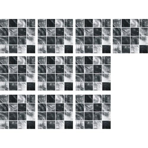 10pcs 3d Crystal Tile Stickers Waterproof Self-adhesive Wall Sticker For Kitchen Bathroom 3d Wallpaper Decoration Sticker