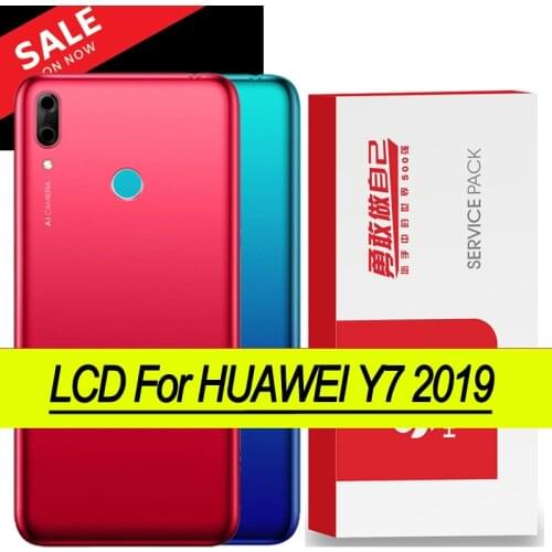 100% Original Back Housing for HUAWEI Y7 2019 Y7 prime 2019 Back Cover Battery Glass Door Rear Case with Camera Lens