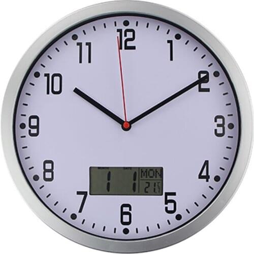 2020 New Arrival Classic Temperature Display Wall Clock Modern Digital Plasitc Clock Quartz Horloge Retro Relogio de parede